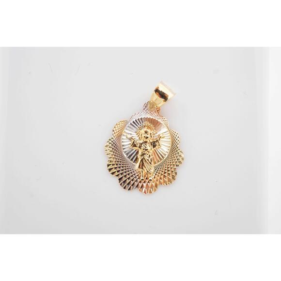 Estate Sale 14k Multi-Tone Gold Charm Pendant 3.20g Fine Jewelry